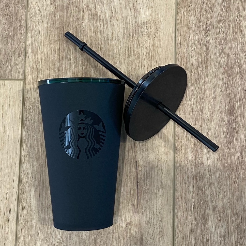 Matte Black Starbucks Tumbler 16oz